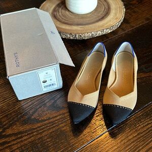 Rothy’s Camel Captoe Pointed Flats